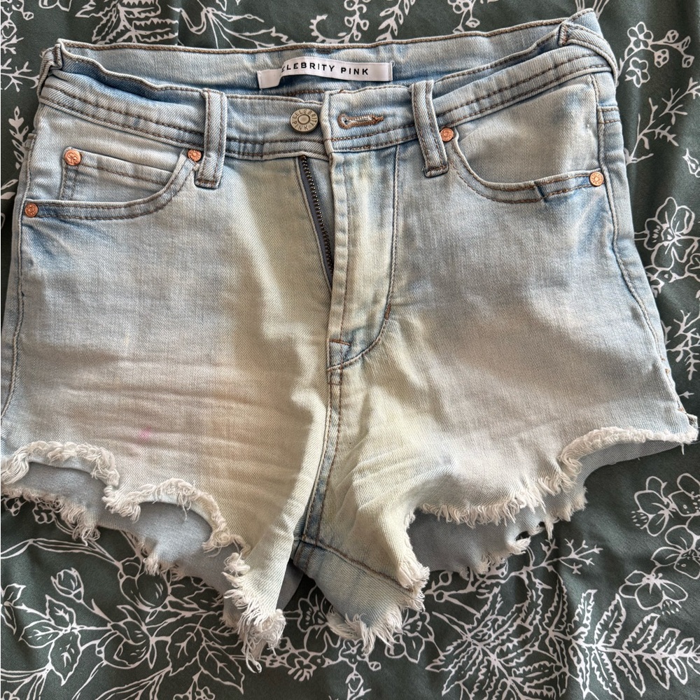 Celebrity Pink Women's Faded Blue Jean Shorts